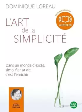 Couverture du produit · L'art de la simplicité - Audio livre 3CD AUDIO