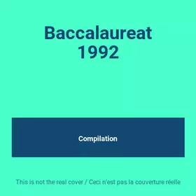 Couverture du produit · Baccalaureat 1992