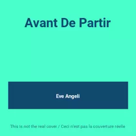 Couverture du produit · Avant De Partir