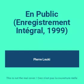 Couverture du produit · En Public (Enregistrement Intégral, 1999)