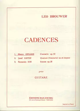 Couverture du produit · Cadence ctoop 30guitare par brouwer