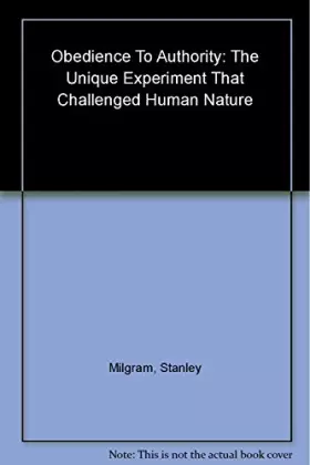 Couverture du produit · Obedience to Authority