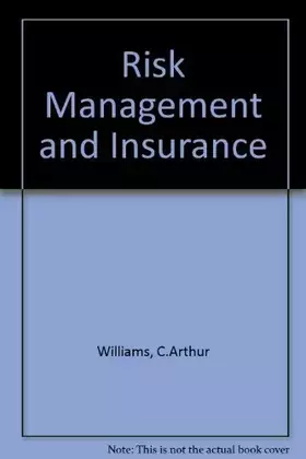 Couverture du produit · Risk Management and Insurance