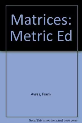 Couverture du produit · Matrices