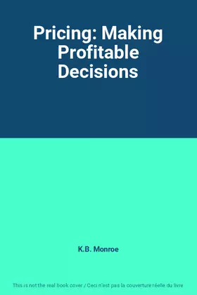 Couverture du produit · Pricing: Making Profitable Decisions