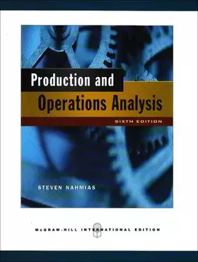 Couverture du produit · Production and Operations Analysis