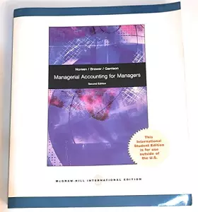 Couverture du produit · Managerial Accounting for Managers