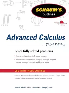 Couverture du produit · Schaum's Outline of Advanced Calculus, Third Edition