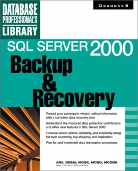 Couverture du produit · SQL Server 2000 Backup & Recovery