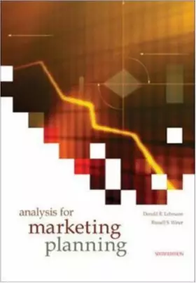 Couverture du produit · Analysis For Marketing Planning