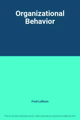 Couverture du produit · Organizational Behavior