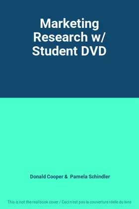 Couverture du produit · Marketing Research w/ Student DVD