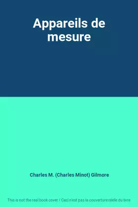 Couverture du produit · Appareils de mesure