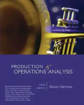 Couverture du produit · Production and Operations Analysis