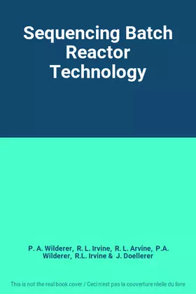 Couverture du produit · Sequencing Batch Reactor Technology