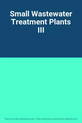 Couverture du produit · Small Wastewater Treatment Plants III