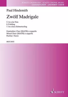 Couverture du produit · 12 madrigals heft 2: mixed choir (SSATB). Partition de chœur.: Numéro 2