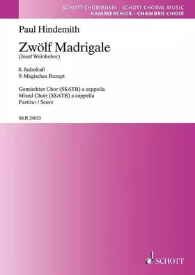 Couverture du produit · 12 madrigals heft 3: mixed choir (SSATB). Partition de chœur.: Numéro 3