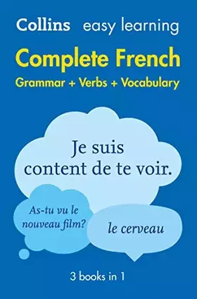 Couverture du produit · Easy Learning French Complete Grammar, Verbs and Vocabulary (3 books in 1): Trusted Support for Learning