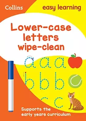 Couverture du produit · Lower Case Letters: Wipe-Clean Activity Book (Collins Easy Learning Preschool)