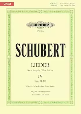 Couverture du produit · Lieder 4 laag (d.f.dieskau) chant