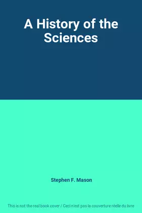 Couverture du produit · A History of the Sciences