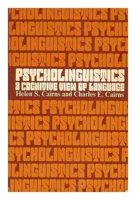 Couverture du produit · Psycholinguistics: A cognitive view of language