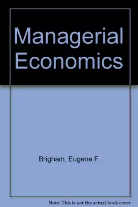 Couverture du produit · Managerial Economics