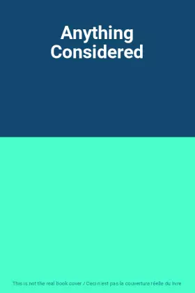 Couverture du produit · Anything Considered