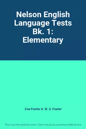 Couverture du produit · Nelson English Language Tests Bk. 1: Elementary