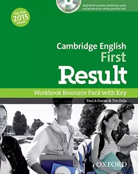 Couverture du produit · First Result Workbook with Key Exam CD-R Pack 2015 Edition