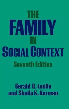 Couverture du produit · The Family in Social Context