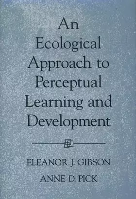Couverture du produit · An Ecological Approach to Perceptual Learning and Development