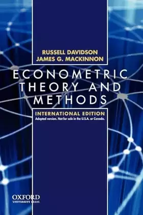 Couverture du produit · Econometric Theory and Methods: International Edition