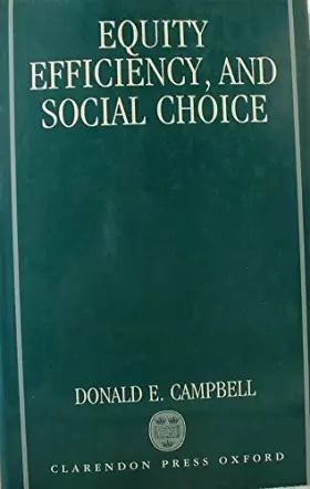Couverture du produit · Equity, Efficiency, and Social Choice