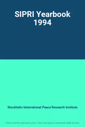 Couverture du produit · SIPRI Yearbook 1994