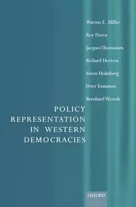 Couverture du produit · Policy Representation in Western Democracies