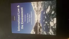 Couverture du produit · International Law and the Environment