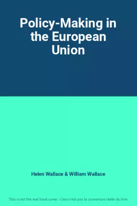 Couverture du produit · Policy-Making in the European Union