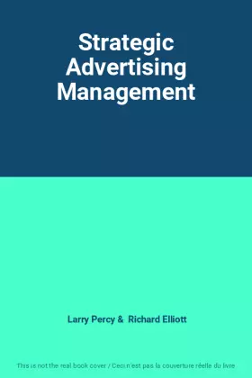 Couverture du produit · Strategic Advertising Management