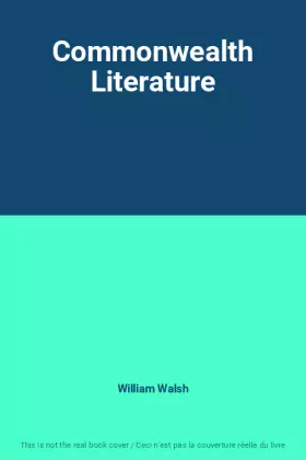 Couverture du produit · Commonwealth Literature
