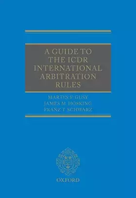 Couverture du produit · A Guide to the ICDR International Arbitration Rules