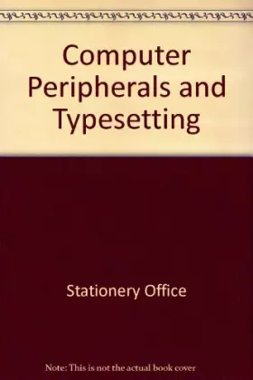 Couverture du produit · Computer Peripherals and Typesetting