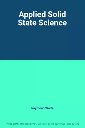 Couverture du produit · Applied Solid State Science