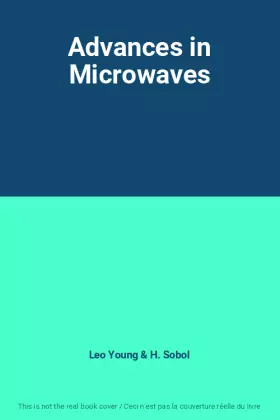 Couverture du produit · Advances in Microwaves