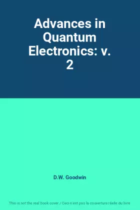 Couverture du produit · Advances in Quantum Electronics: v. 2