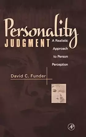 Couverture du produit · Personality Judgment: A Realistic Approach to Person Perception