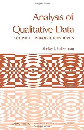 Couverture du produit · Analysis of Qualitative Data, Vol. 1: Introductory Topics