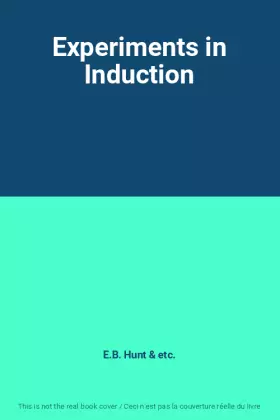 Couverture du produit · Experiments in Induction