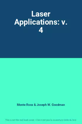 Couverture du produit · Laser Applications: v. 4